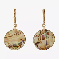 a.n.a Gold Tone Disk Drop Earrings