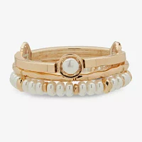 Worthington Gold Tone 3-pc. Simulated Pearl Bracelet Set