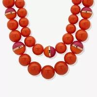 Worthington Orange 17 Inch Strand Necklace