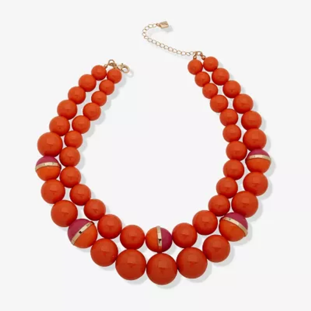 Worthington Orange 17 Inch Strand Necklace