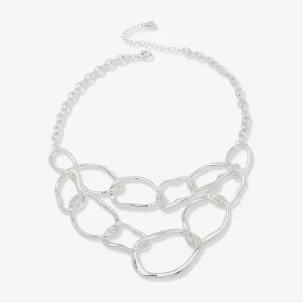 Worthington Silver Tone 17 Inch Cable Strand Necklace