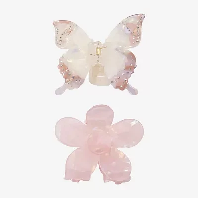 Arizona Butterfly & Flower 2-pc. Claw Hair Clip