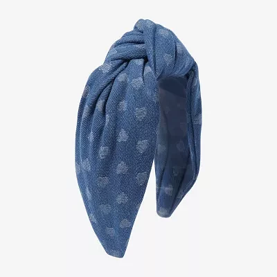 Arizona Knotted Denim Heart Womens Headband