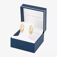 Silver Reflections Womens 14K Gold Over Brass 22.8mm Hoop Earrings