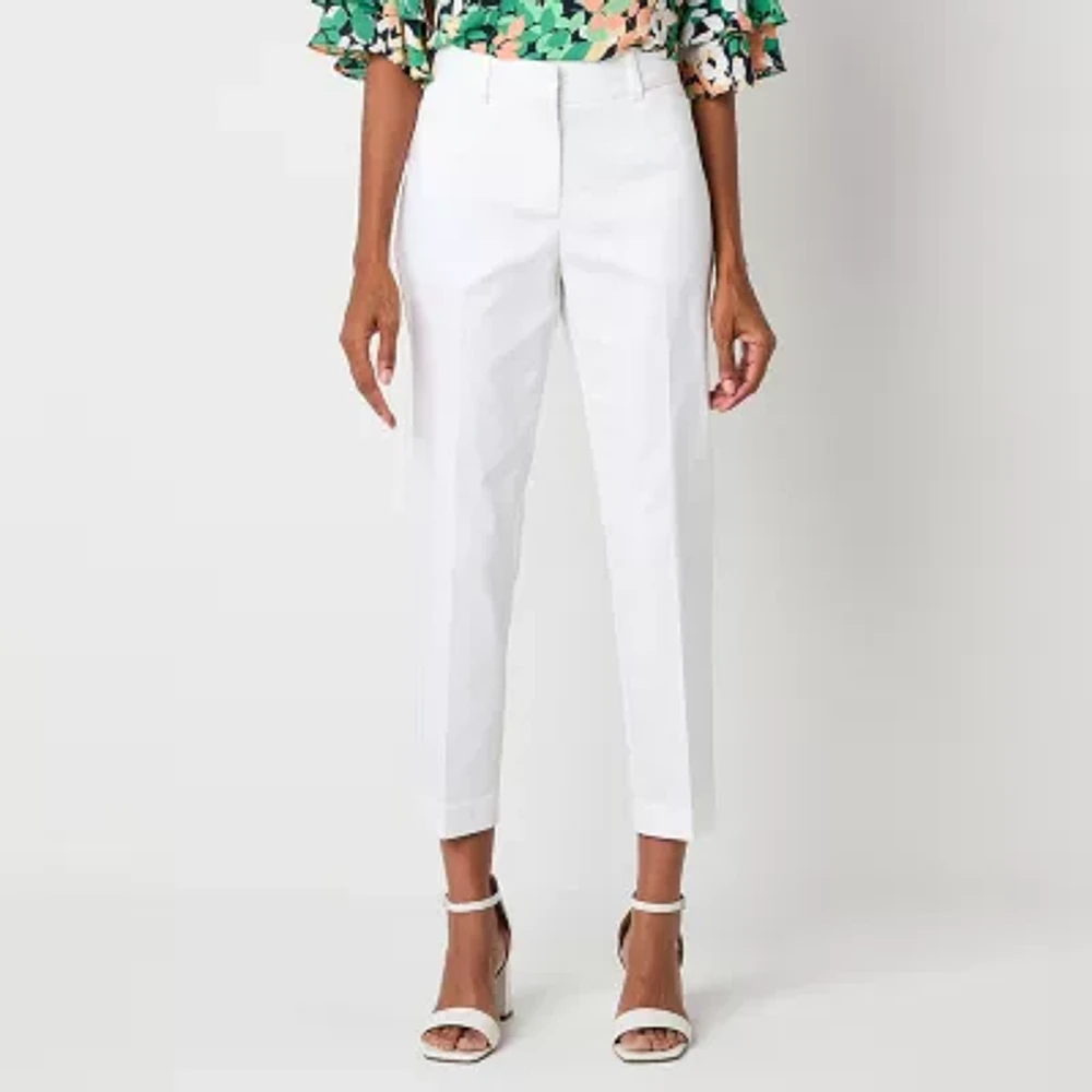 Liz Claiborne-Tall Emma Womens Mid Rise Slim Fit Ankle Pant
