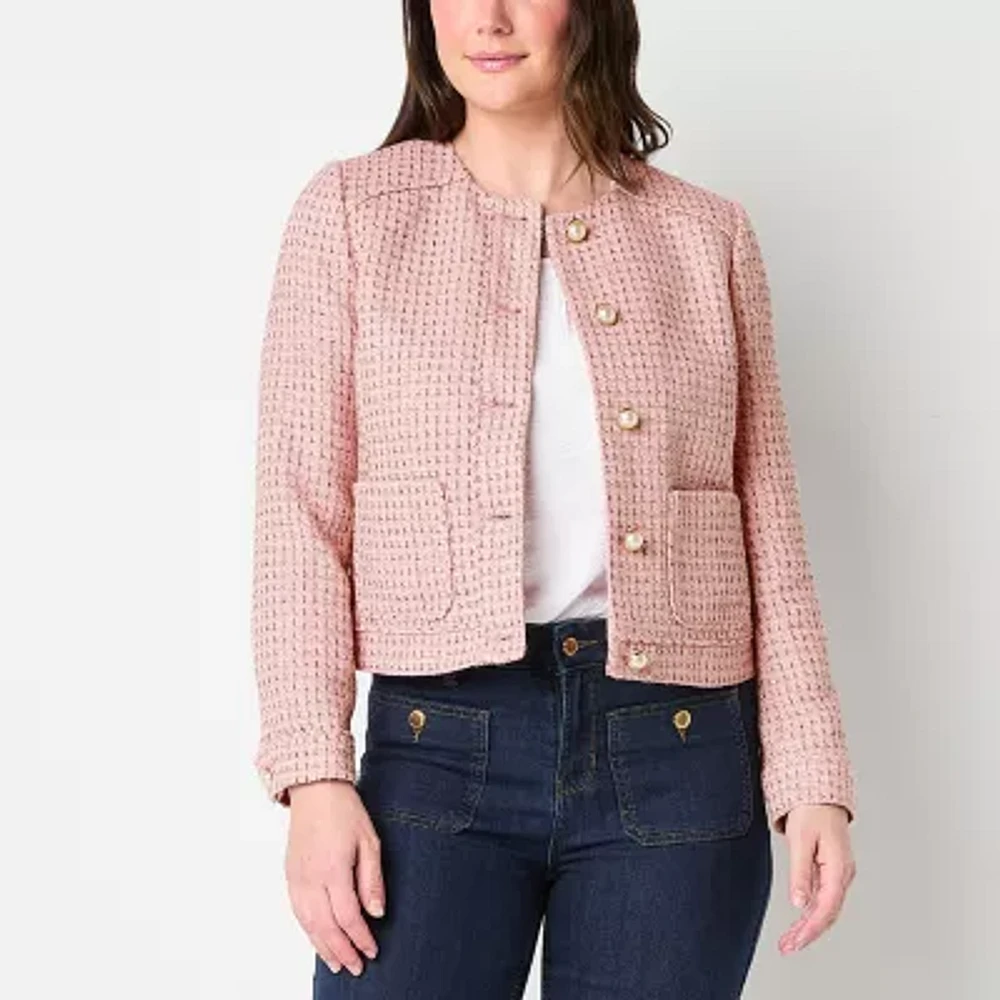 Liz Claiborne Womens Classic Fit Blazer-Tall