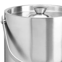 Kraftware Stainless Steel 3-qt. Doublewall Linea Ice Bucket