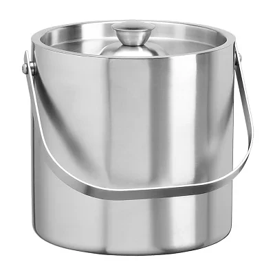 Kraftware Stainless Steel 3-qt. Doublewall Linea Ice Bucket