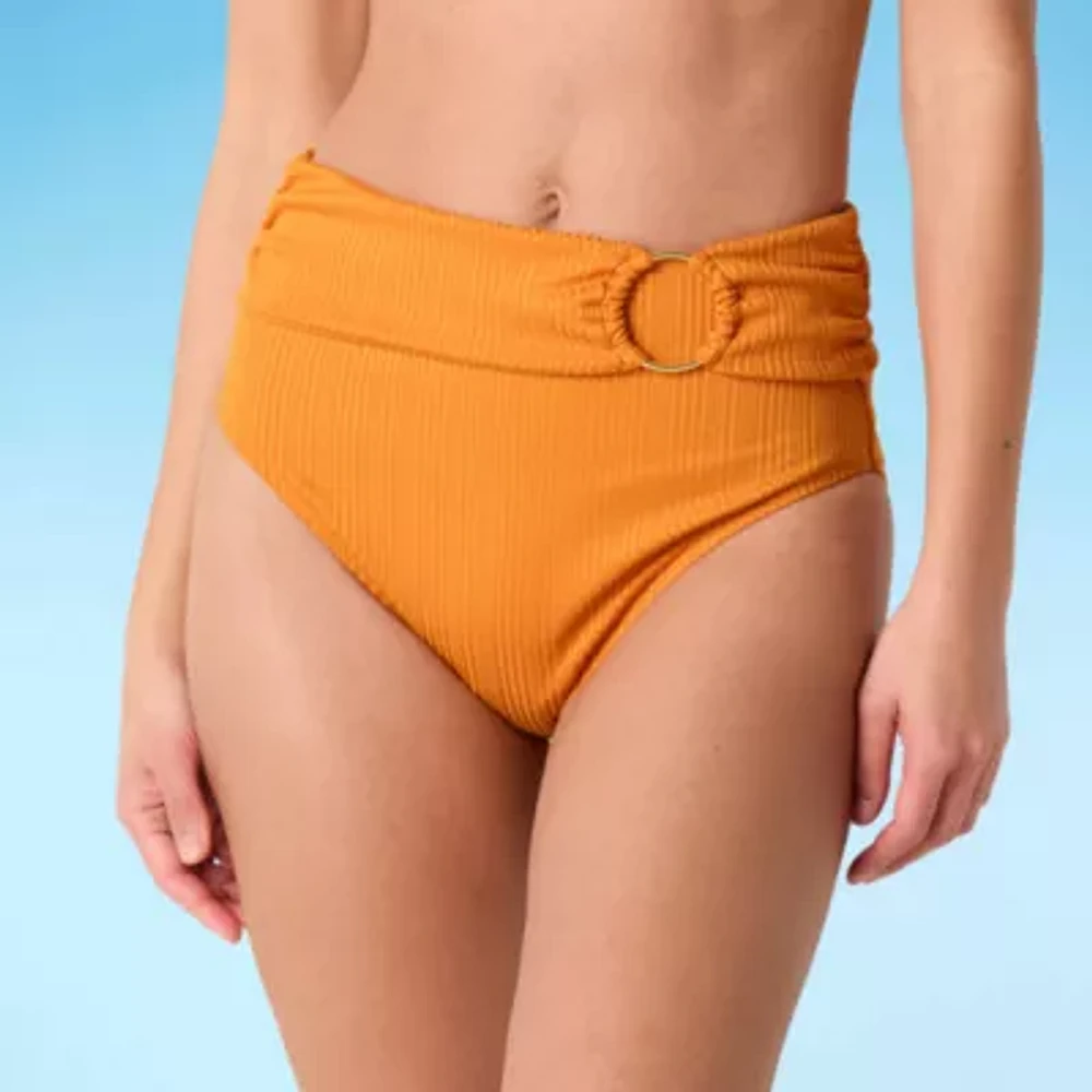 Mynah Womens Lined High Waist Bikini Swimsuit Bottom