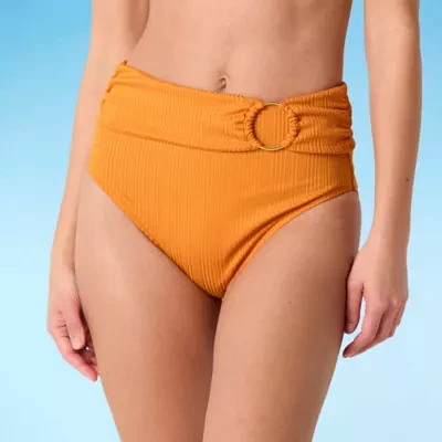 Mynah Womens Lined High Waist Bikini Swimsuit Bottom