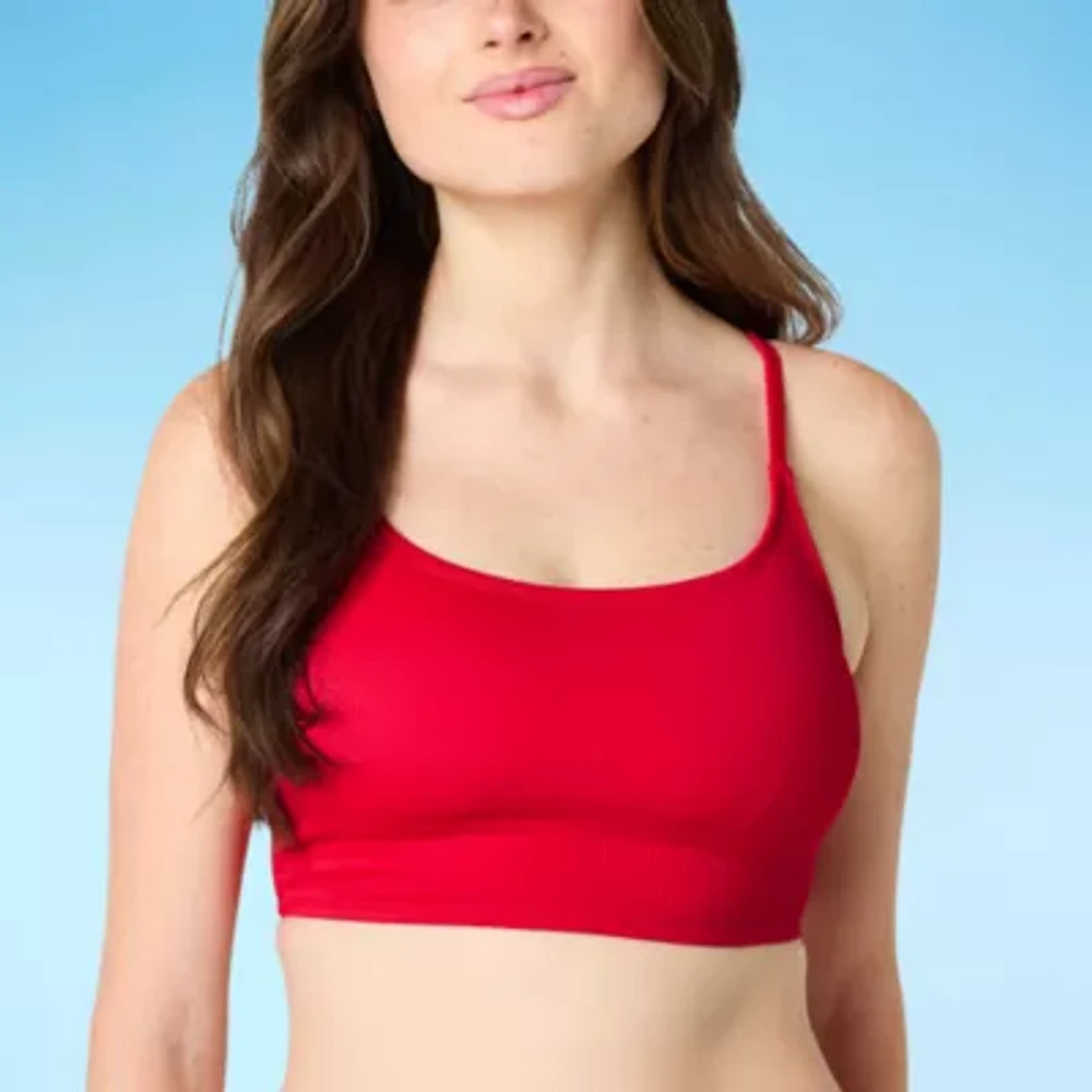 Decree Neon Textured Bralette Bikini Swimsuit Top Juniors
