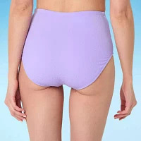 Liz Claiborne Womens Lined High Waist Bikini Swimsuit Bottom