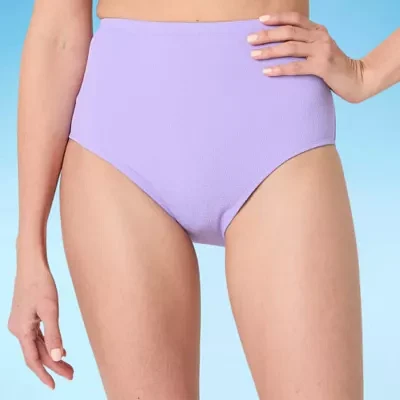 Liz Claiborne Womens Lined High Waist Bikini Swimsuit Bottom