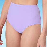 Liz Claiborne Womens Lined High Waist Bikini Swimsuit Bottom