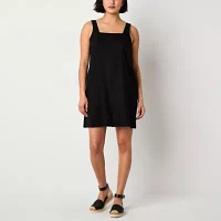 a.n.a Womens Sleeveless Linen Blend A-Line Dress