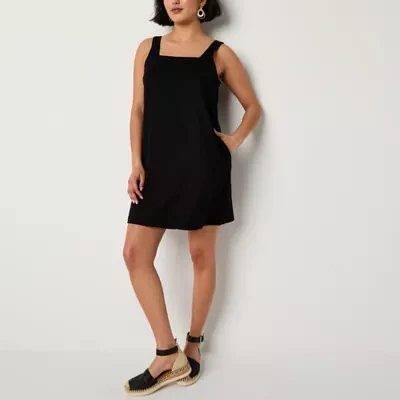a.n.a Womens Sleeveless Linen Blend A-Line Dress
