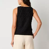 Worthington Womens Straight Neck Blouse