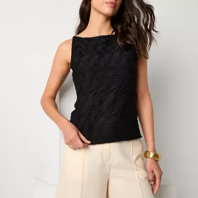 Worthington Womens Straight Neck Blouse