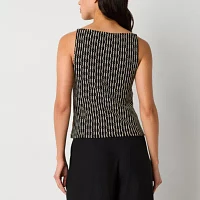 Worthington Womens Straight Neck Blouse