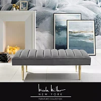 Nicole Miller Denver Upholstered Bench