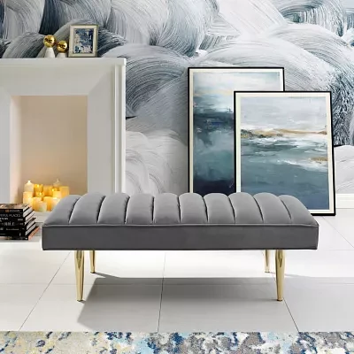 Nicole Miller Denver Upholstered Bench