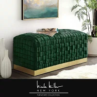 Nicole Miller Satine Upholstered Bench