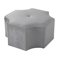 Nicole Miller Fiorella Upholstered Ottoman