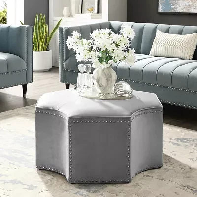Nicole Miller Fiorella Upholstered Ottoman