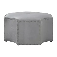 Nicole Miller Fiorella Upholstered Ottoman