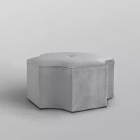 Nicole Miller Fiorella Upholstered Ottoman