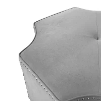 Nicole Miller Fiorella Upholstered Ottoman