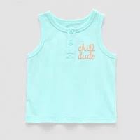 Okie Dokie Baby Boys Henley Neck Tank Top
