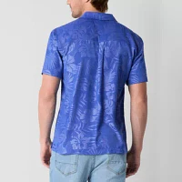 St. John's Bay Button-Down Mens Short Sleeve Camp Shirt