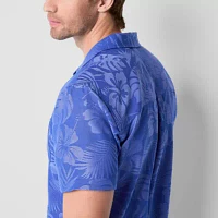 St. John's Bay Button-Down Mens Short Sleeve Camp Shirt