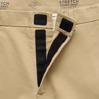 St. John's Bay Dexterity Stretch Chino Mens Adjustable Features Easy-on + Easy-off Adaptive Straight Fit Flat Front Pant