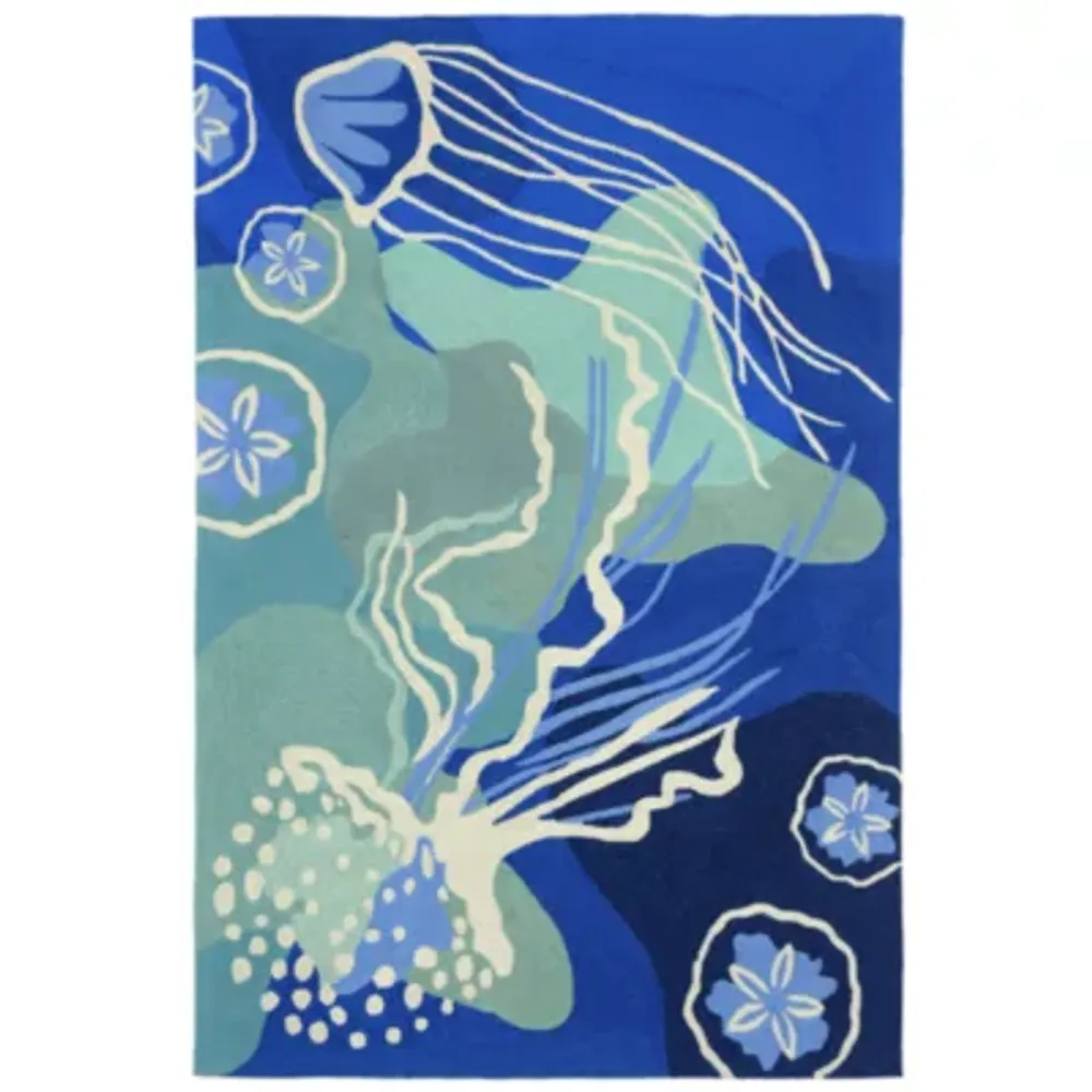 Liora Manne Capri Jelly Fish Indoor/Outdoor RunnerRunner Rug