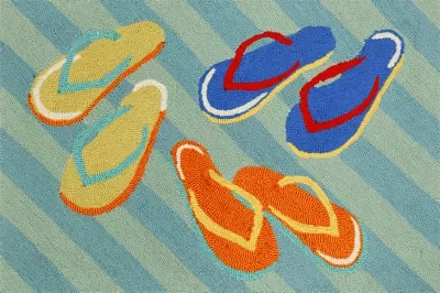 Liora Manne Frontporch Flip Flops Indoor/Outdoor Runner Rug