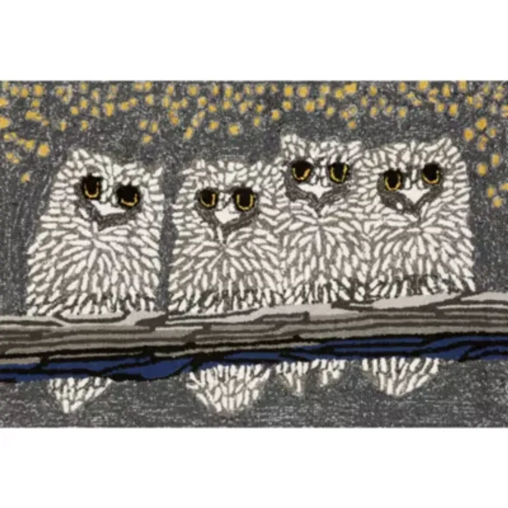 Liora Manne Frontporch Owls Indoor/Outdoor RunnerRug