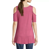 Planet Motherhood Cold Shoulder Scoop Neck Tee - Maternity