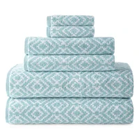 JCPenney Home Phoenix Yarn Dyed Bath Towels