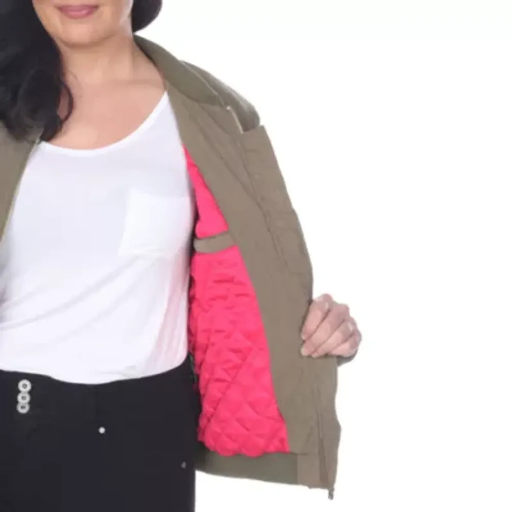 White Mark Bomber Jacket - Plus