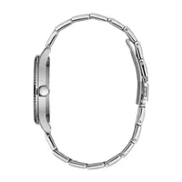 Caravelle Designed By Bulova Mens Silver Tone Stainless Steel Bracelet Watch 43b157