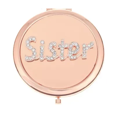 Monet Jewelry Sister Rose Tone Compact Mirror