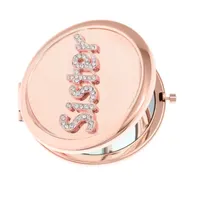 Monet Jewelry Rose Tone Sister Compact Mirror
