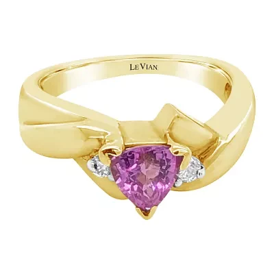 Le Vian® Ring featuring 1 CT. Bubble Gum Pink Sapphire™ 1/10 CT.set in 14K Honey Gold™