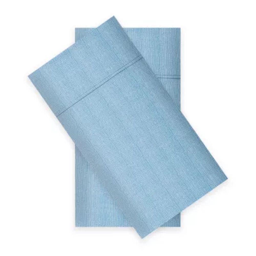 Fieldcrest 300 Thread Count Cotton Percale 2- Pack Pillowcases
