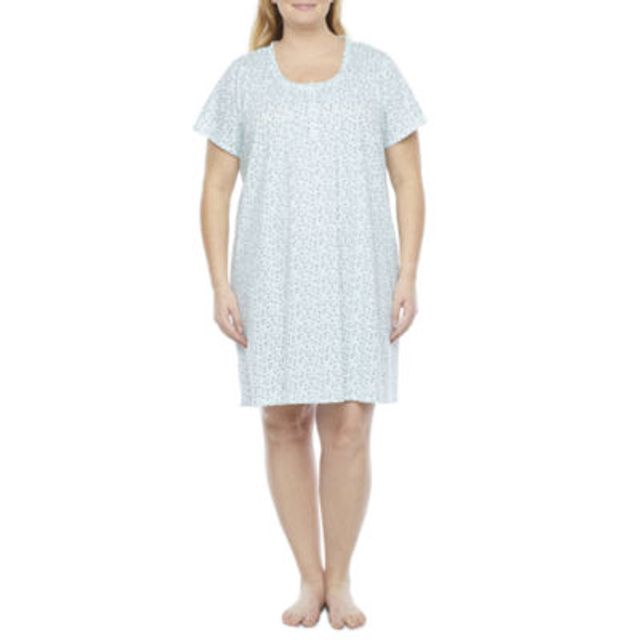 Adonna Womens Long Sleeve Square Neck Fleece Nightgown - JCPenney