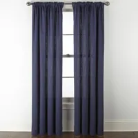 Liz Claiborne Nora 100% Cotton Light-Filtering Rod-Pocket Back-Tab Single Curtain Panel