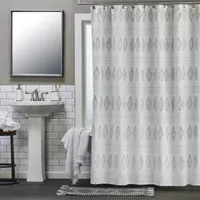 Saturday Knight Clipped Geo Diamonds Shower Curtain