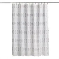 Saturday Knight Clipped Geo Diamonds Shower Curtain